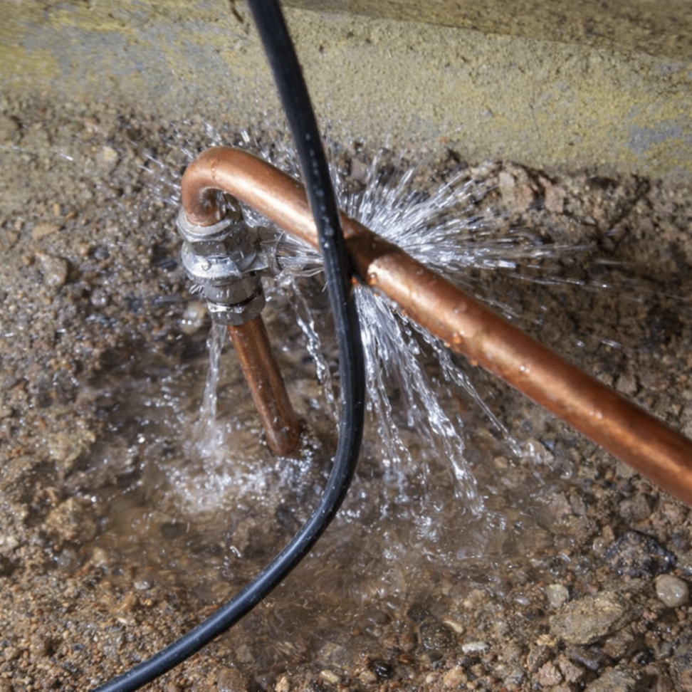 Burst Pipes services in Brentwood & Essex — Water pouring through a ceiling or under the floor? We stop it fast and fix it properly — 24/7.